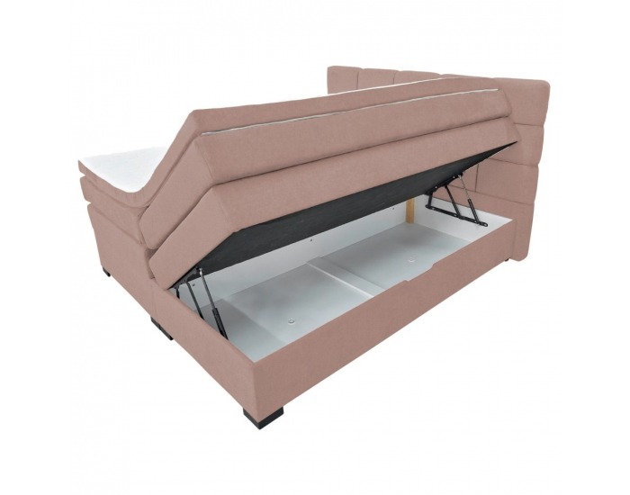 Boxspringová manželská pocketová posteľ April 180x200 cm - ružová