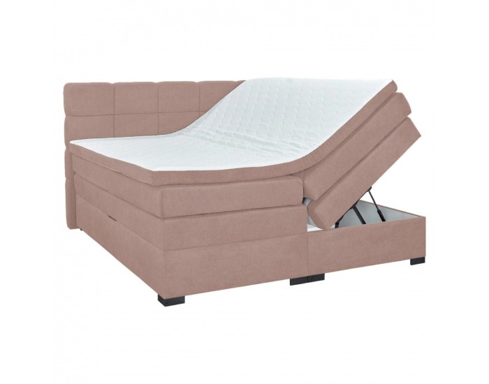 Boxspringová manželská pocketová posteľ April 180x200 cm - ružová