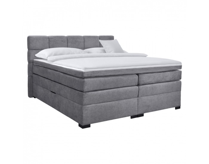 Boxspringová manželská pocketová posteľ April 180x200 cm - sivá