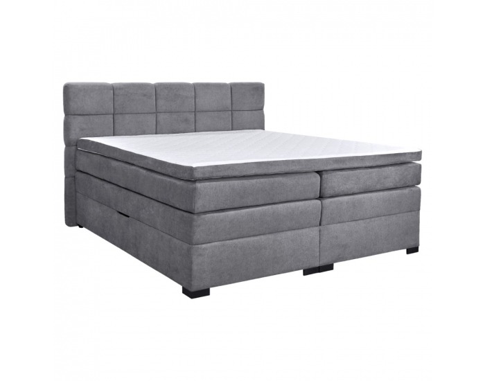 Boxspringová manželská pocketová posteľ April 180x200 cm - sivá