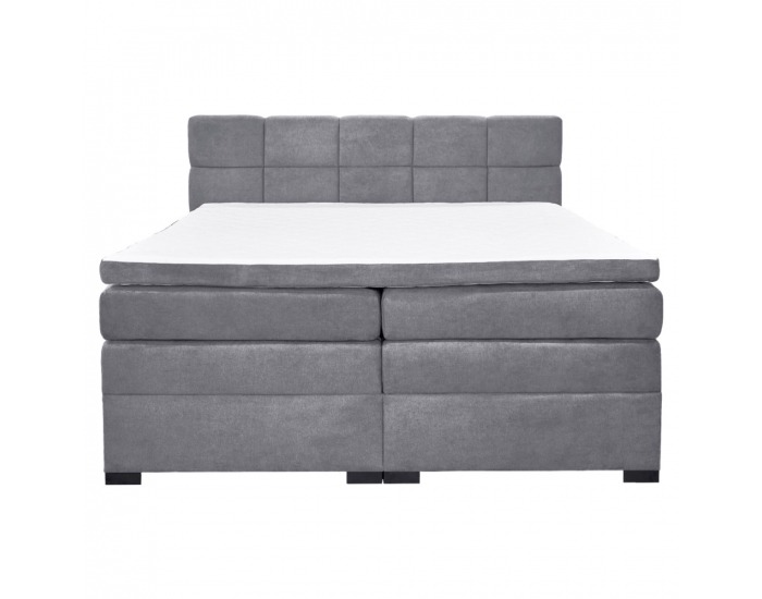Boxspringová manželská pocketová posteľ April 180x200 cm - sivá