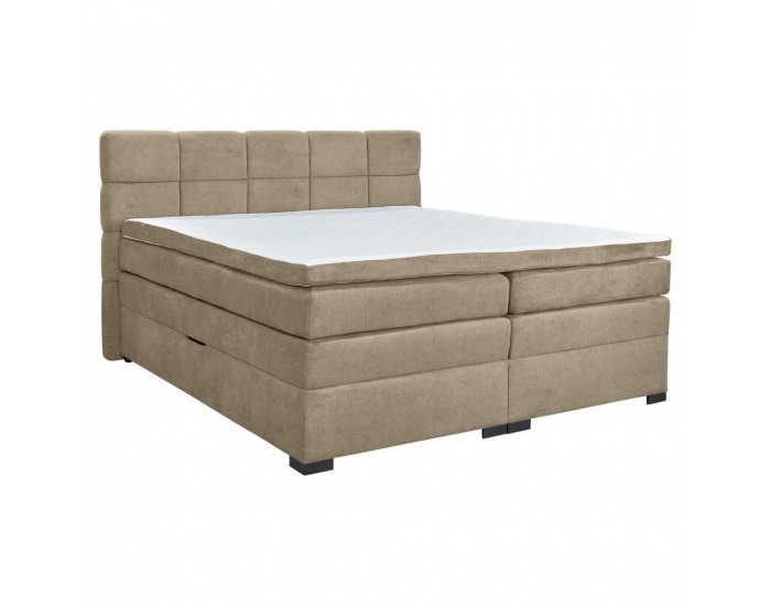Boxspringová manželská pocketová posteľ April 180x200 cm - sivohnedá (taupe)