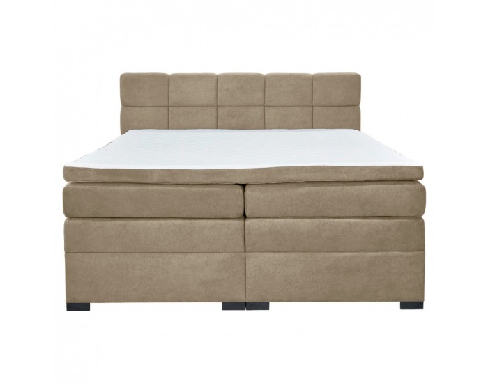 Boxspringová manželská pocketová posteľ April 180x200 cm - sivohnedá (taupe)