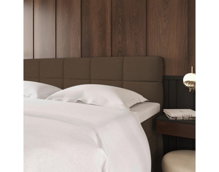 Boxspringová manželská pocketová posteľ April 200x200 cm - hnedá