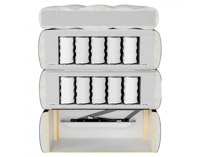 Boxspringová manželská pocketová posteľ April 200x200 cm - hnedá