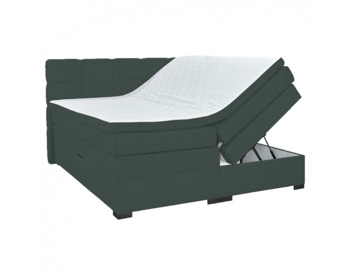 Boxspringová manželská pocketová posteľ April 200x200 cm - zelená