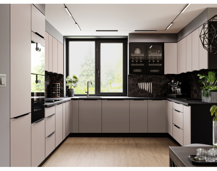 Dvierka na umývačku Araka ZM 57x44,6 cm - kašmír / čierna