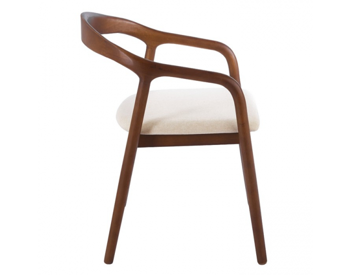 Jedálenská stolička Ardet - orech / béžová