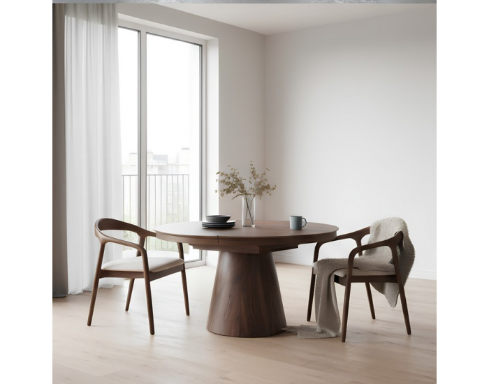 Jedálenská stolička Ardet - orech / béžová