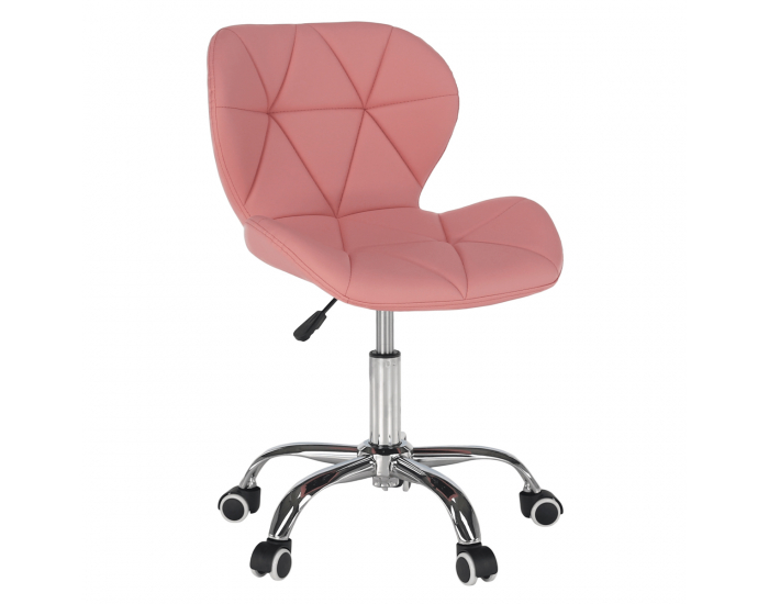 Kancelárske kreslo Argus - ružová (Velvet) / chróm