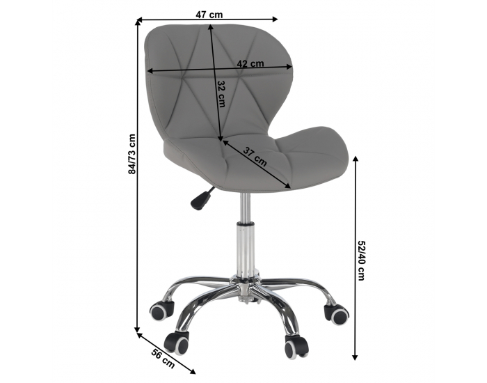 Kancelárska stolička Argus New - sivá / chróm