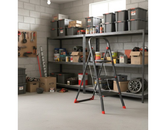 Skladacie schodíky Arko 3 - čierna