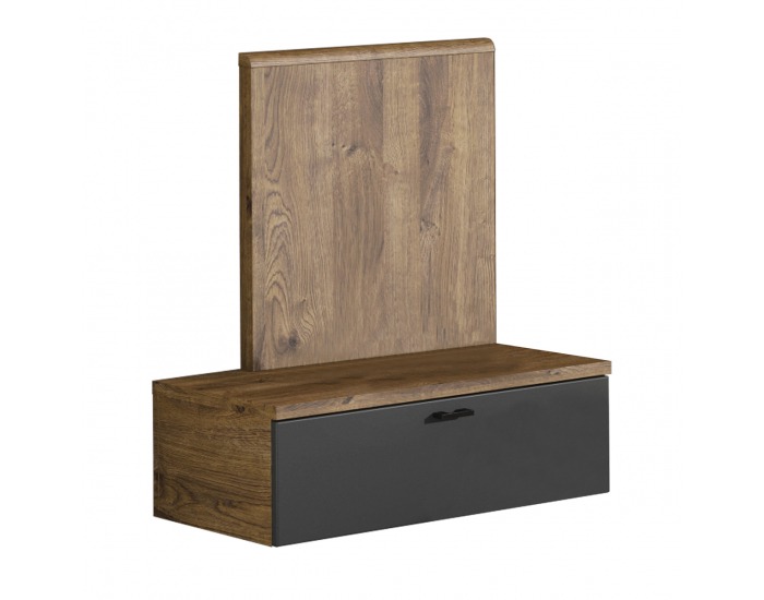 Nočný stolík Armeny 8XX3AT1L L - dub ribeck / tmavý grafit
