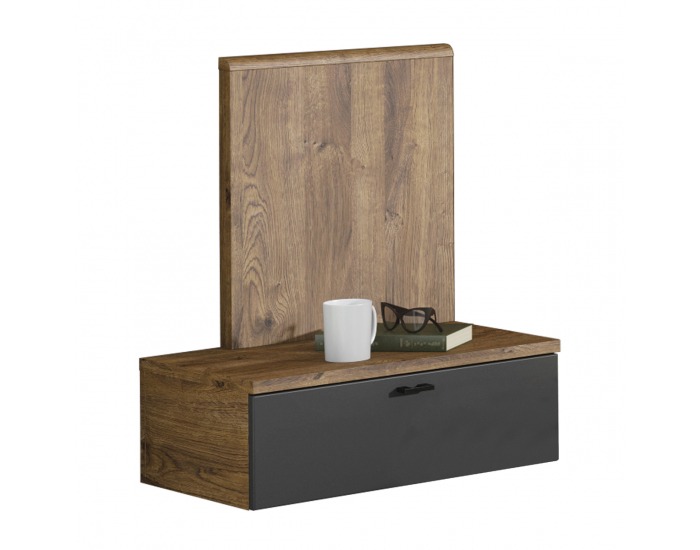 Nočný stolík Armeny 8XX3AT1L L - dub ribeck / tmavý grafit