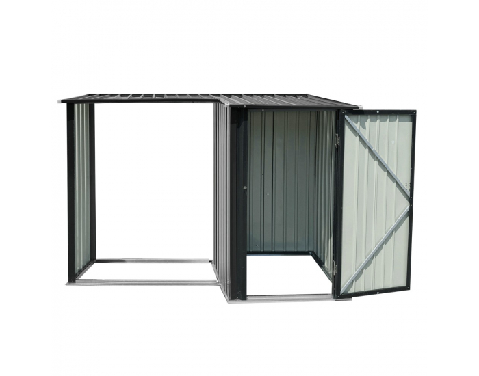 Prístrešok na drevo s kôlňou Arpol Typ 1 200x104x159 cm - antracit