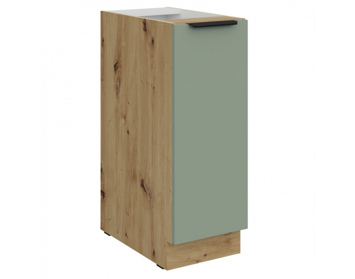 Dolná kuchynská skrinka s výsuvným košom Arsany 30 D Cargo BB - aquamarine / dub artisan