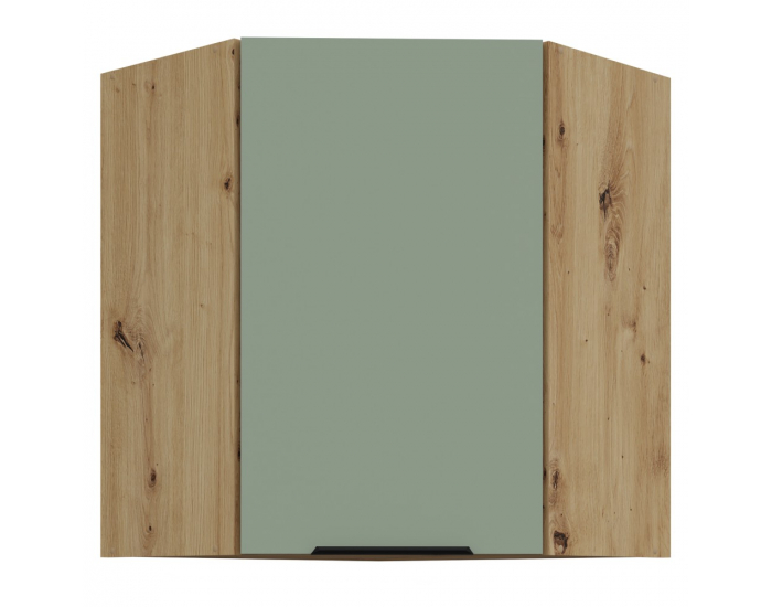 Horná rohová kuchynská skrinka Arsany 60x60 GN-72 1F - aquamarine / dub artisan