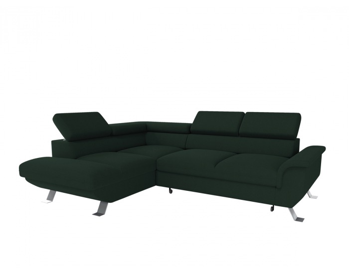 Rohová sedačka s rozkladom a úložným priestorom Artey Roh L - smaragdová
