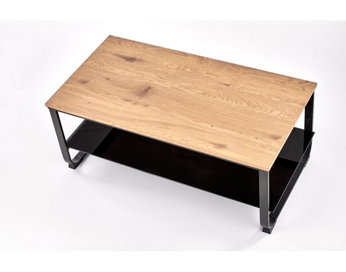 Konferenčný stolík Artiga - dub zlatý / čierna