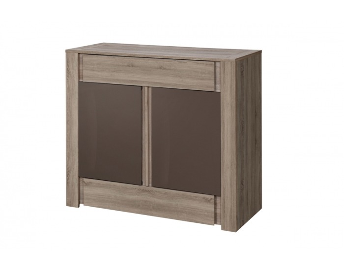 Komoda Boston BT 1 - dub truflový / hnedý lesk