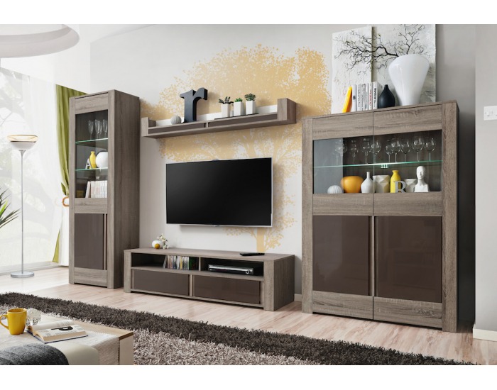 Rozkladací jedálenský stôl Boston BT 22 - dub truflový / hnedý lesk