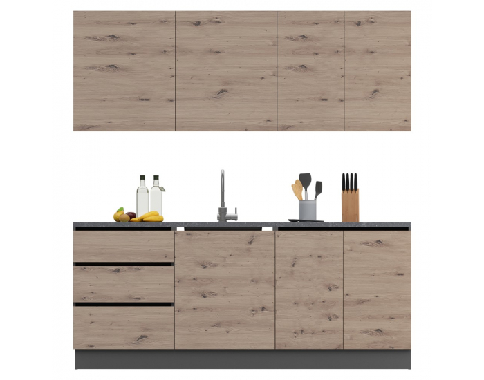 Kuchynská linka Asti 200 - dub artisan / grafit