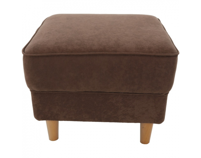 Kreslo (ušiak) s taburetkou Astrid - hnedá