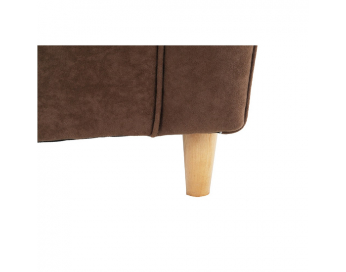 Kreslo (ušiak) s taburetkou Astrid - hnedá