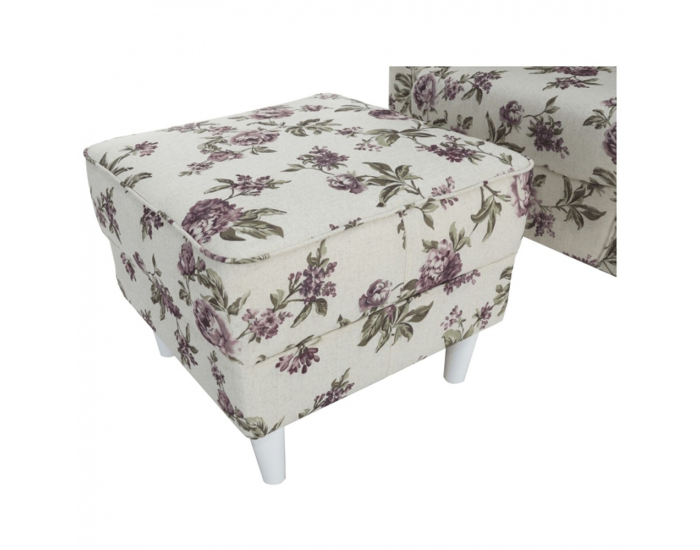 Kreslo (ušiak) s taburetkou Astrid - rose 18