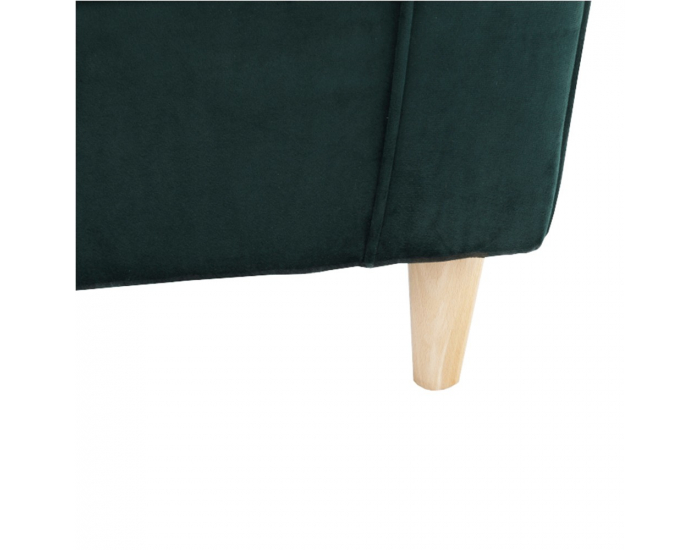 Kreslo (ušiak) s taburetkou Astrid - smaragdová