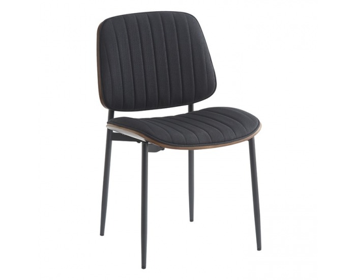 Jedálenská stolička Atina - čierna / orech / čierna