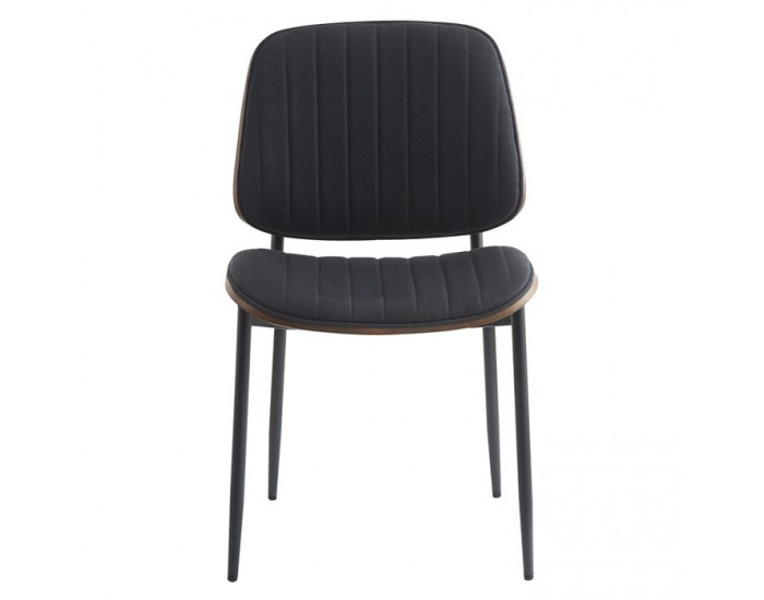 Jedálenská stolička Atina - čierna / orech / čierna