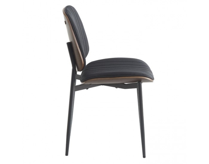 Jedálenská stolička Atina - čierna / orech / čierna