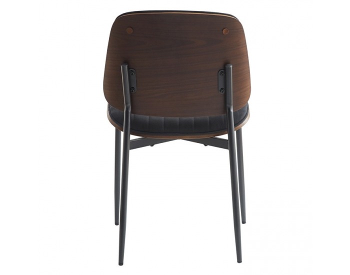 Jedálenská stolička Atina - čierna / orech / čierna