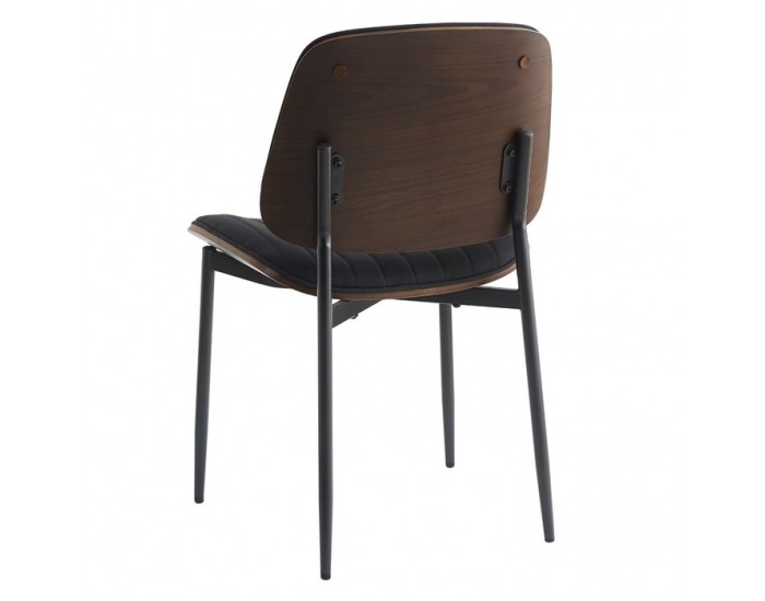 Jedálenská stolička Atina - čierna / orech / čierna