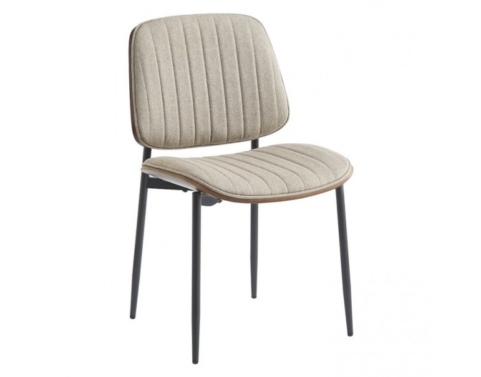 Jedálenská stolička Atina - svetlohnedá / orech / čierna