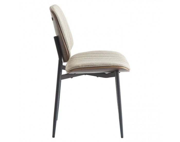 Jedálenská stolička Atina - svetlohnedá / orech / čierna