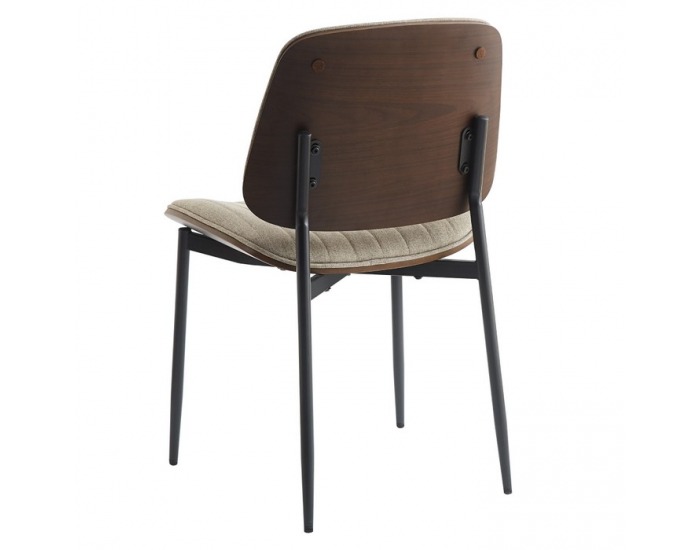 Jedálenská stolička Atina - svetlohnedá / orech / čierna