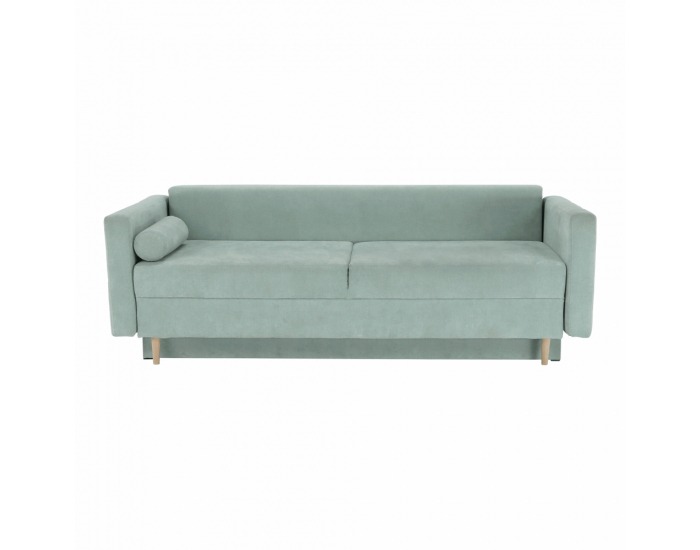 Rozkladacia pohovka s úložným priestorom Aurelia - mentolová (Queens)