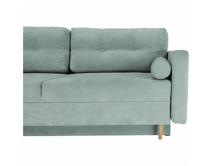 Rozkladacia pohovka s úložným priestorom Aurelia - mentolová (Queens)