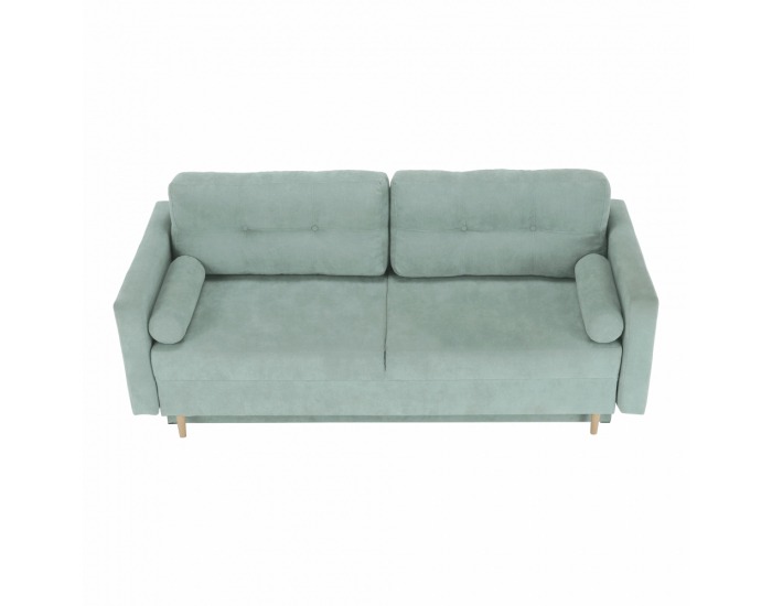 Rozkladacia pohovka s úložným priestorom Aurelia - mentolová (Queens)