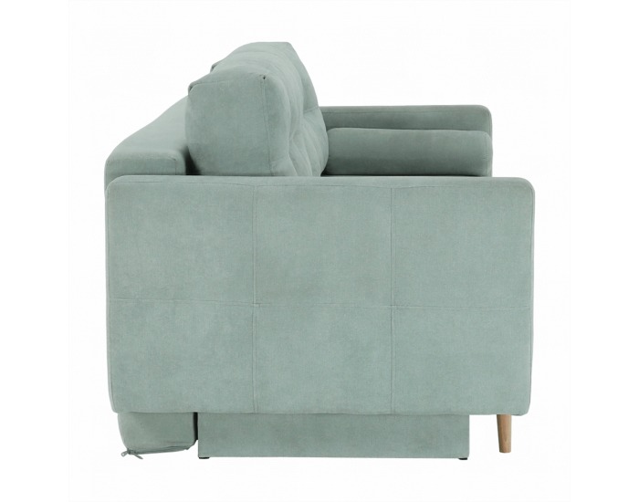 Rozkladacia pohovka s úložným priestorom Aurelia - mentolová (Queens)