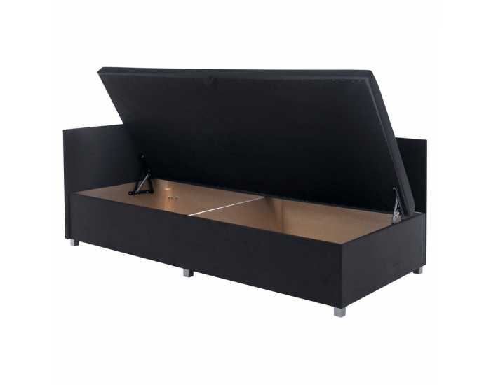 Čalúnená jednolôžková posteľ (váľanda) Auria Uni - sivá