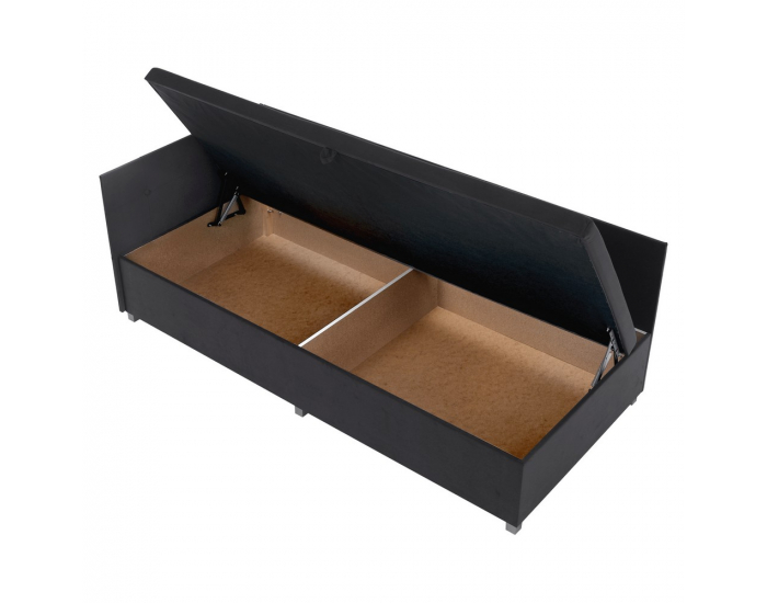 Čalúnená jednolôžková posteľ (váľanda) Auria Uni - sivá