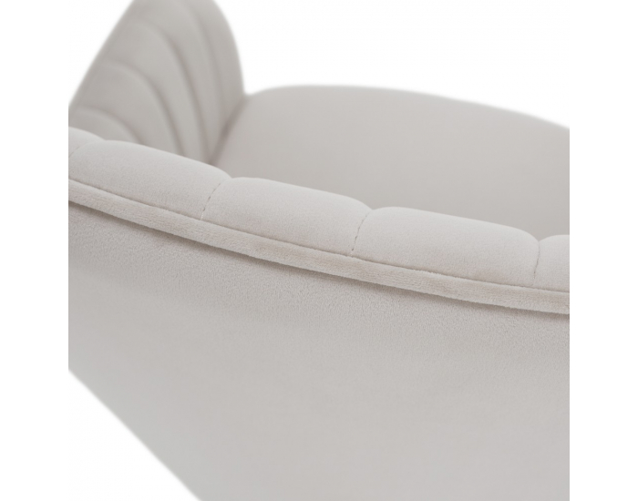 Jedálenské kreslo Auril - béžovosivá (Velvet) / čierna