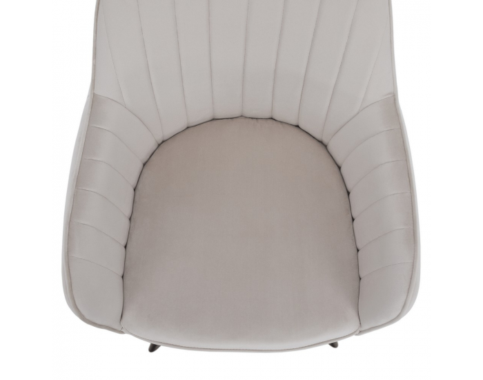 Jedálenské kreslo Auril - béžovosivá (Velvet) / čierna