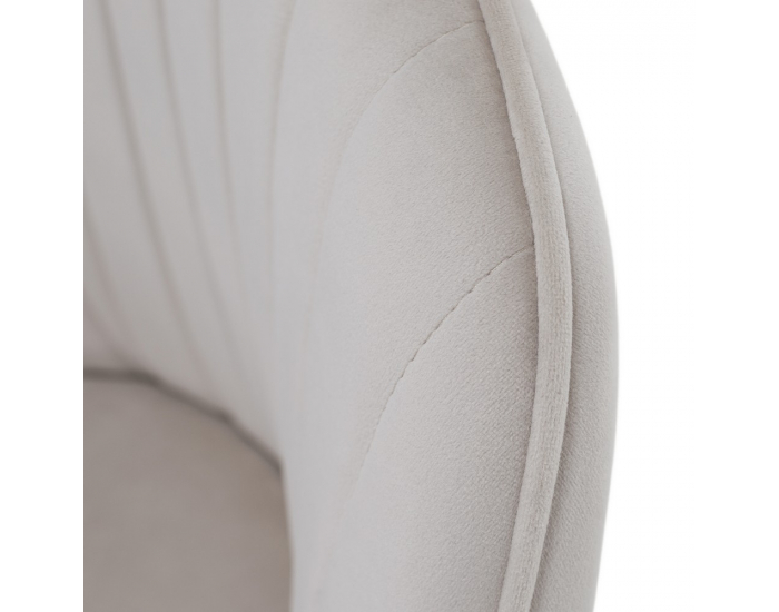 Jedálenské kreslo Auril - béžovosivá (Velvet) / čierna