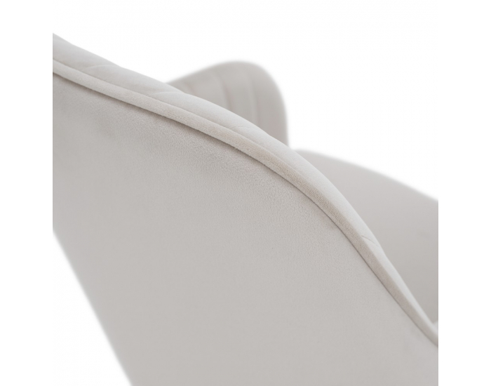 Jedálenské kreslo Auril - béžovosivá (Velvet) / čierna