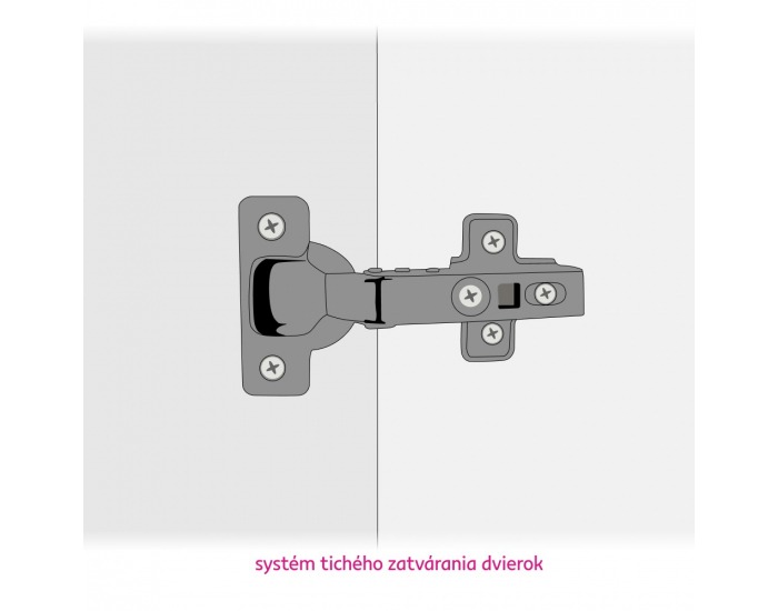 Rohová kuchynská linka Aurora L 300x240 - sivá / biela