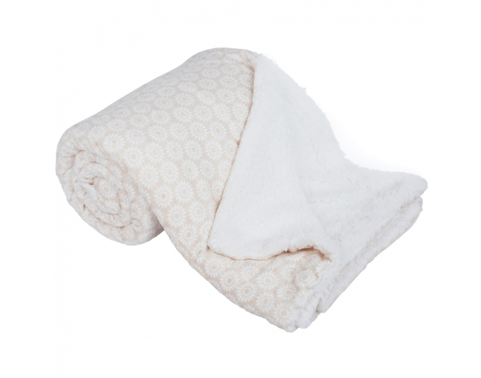 Obojstranná baránková deka Avanti 150x200 cm - béžová / biela / vzor